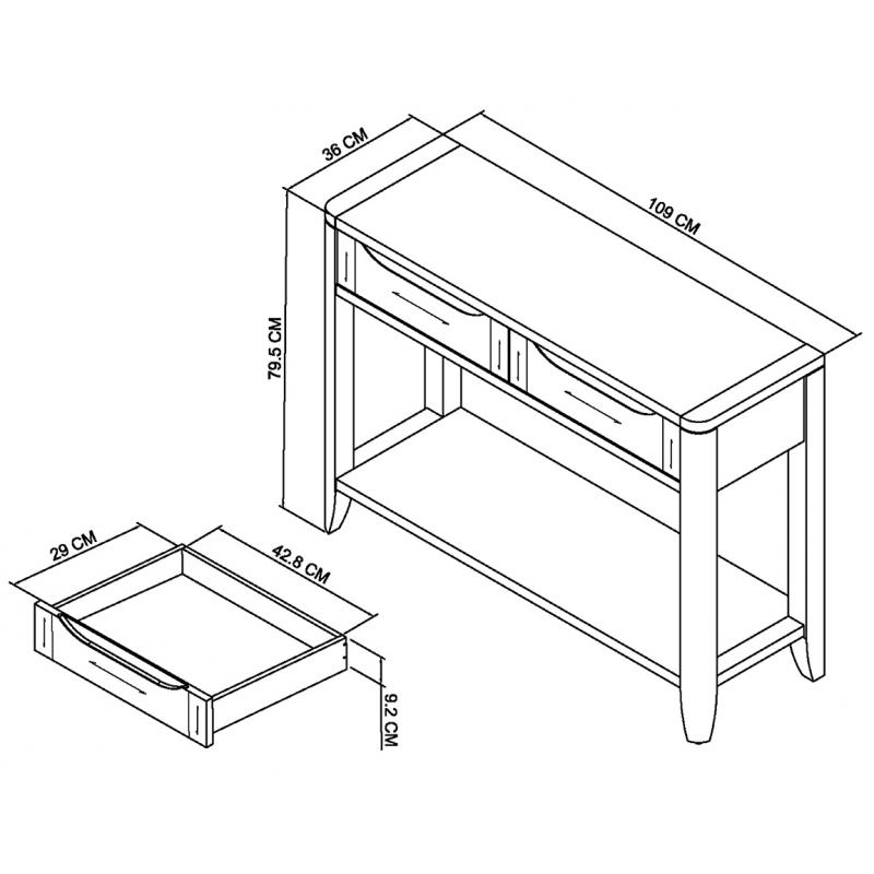 Valais Oak Console Table